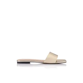 Bianca Sandal Gold Metallic Patent Leather