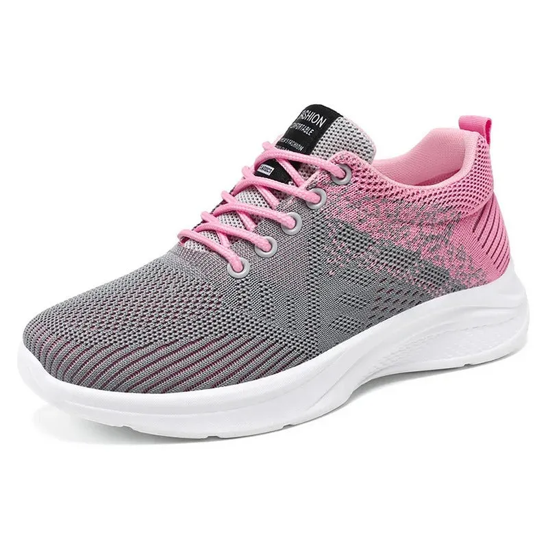 Breathable Lace-Up Sneakers for Women