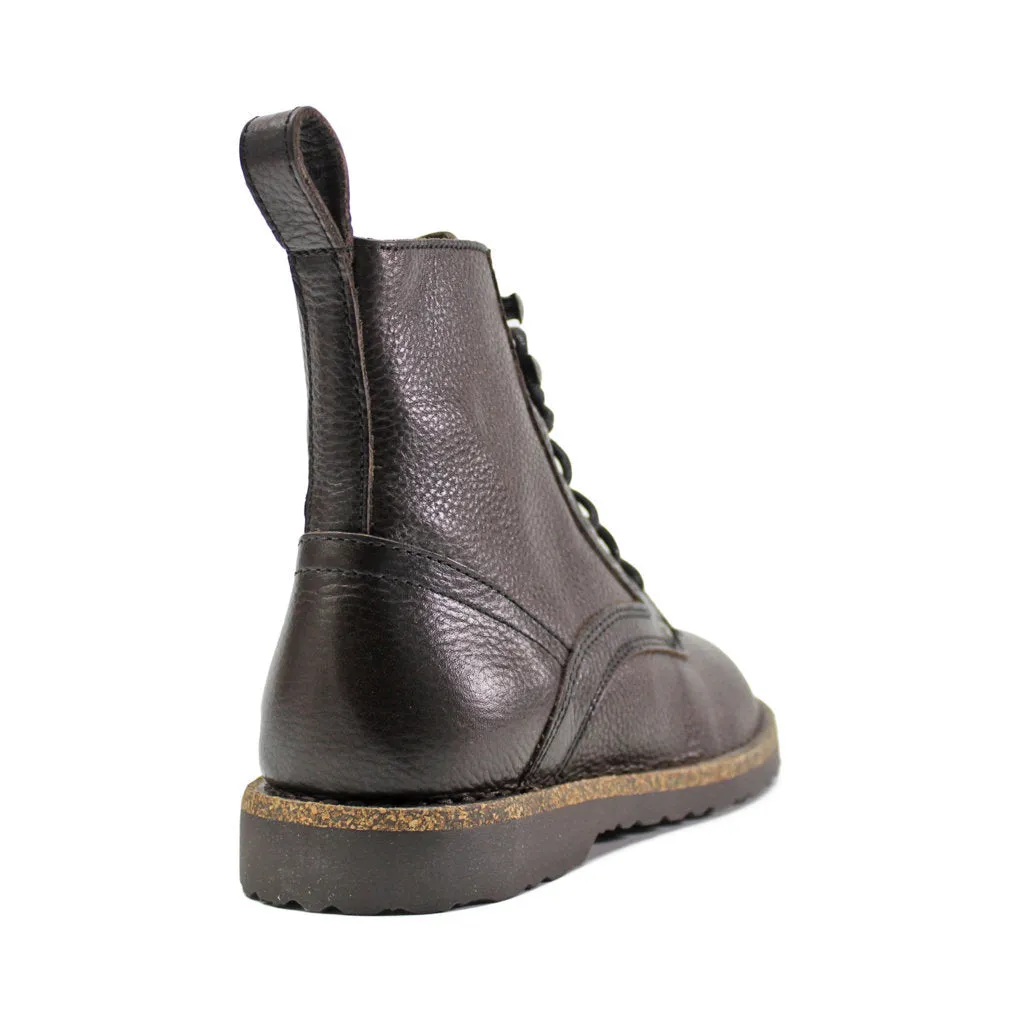 Bryson Natural Grained Leather Unisex Ankle Boots