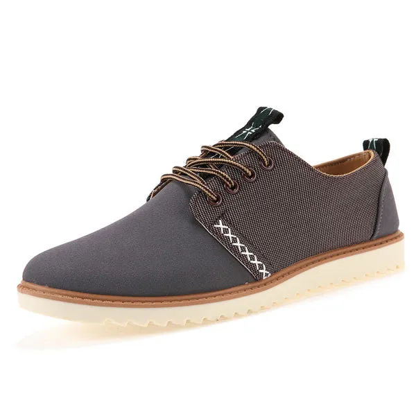 Canvas Lace Up Spring & Autumn Men's Flat Shoes