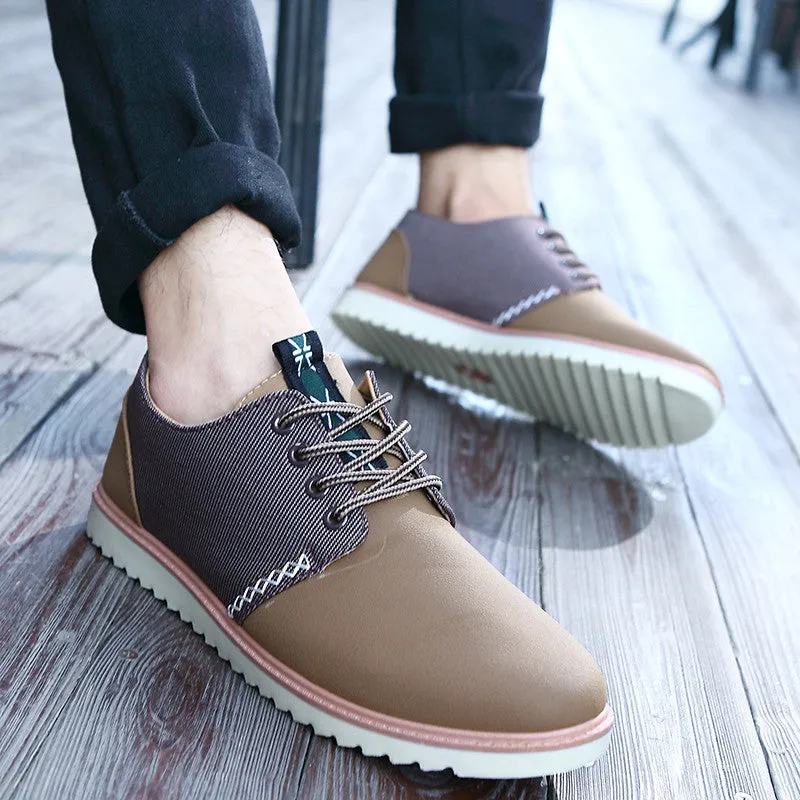 Canvas Lace Up Spring & Autumn Men's Flat Shoes