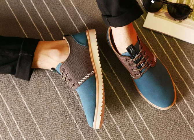 Canvas Lace Up Spring & Autumn Men's Flat Shoes