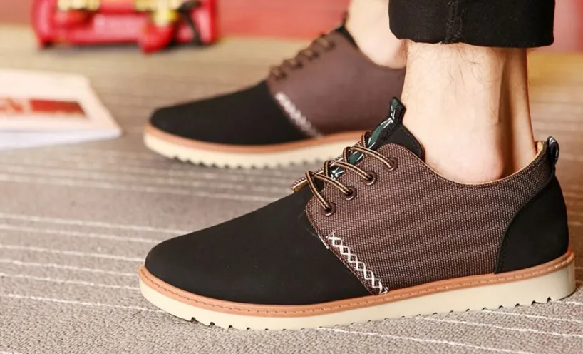 Canvas Lace Up Spring & Autumn Men's Flat Shoes