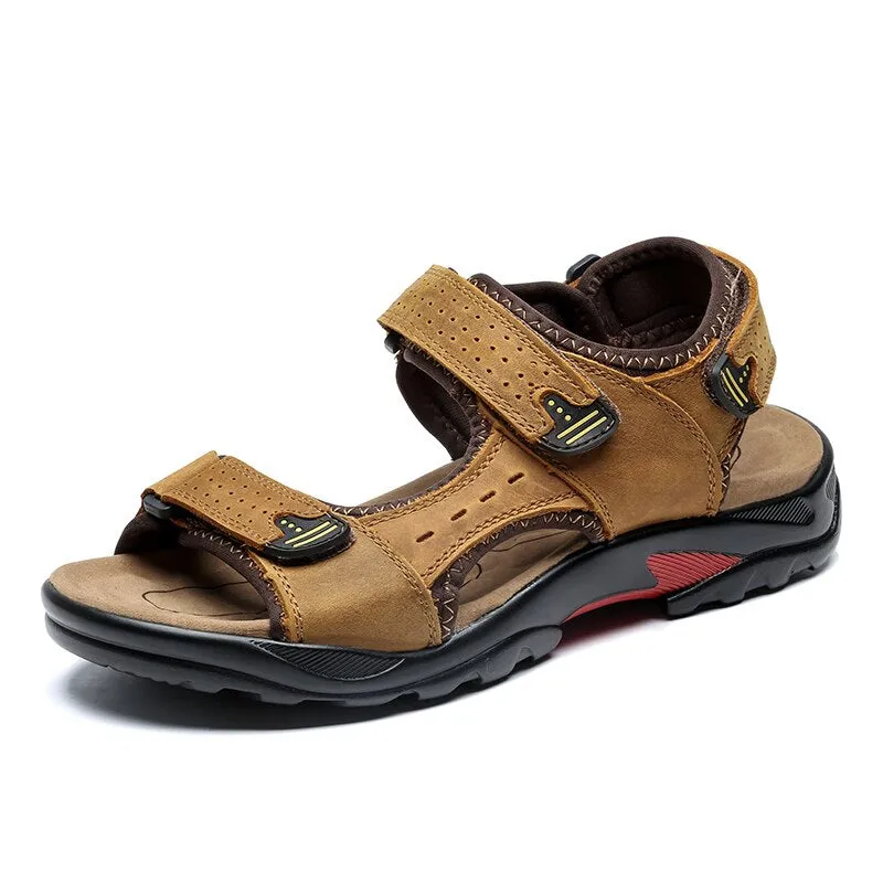 Casual Men Genuine Leather Soft Sandals