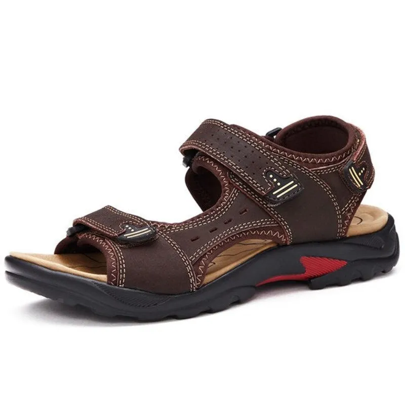 Casual Men Genuine Leather Soft Sandals