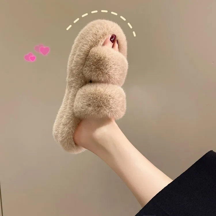 Comfortable Breathable Non-Slip Plush Flats