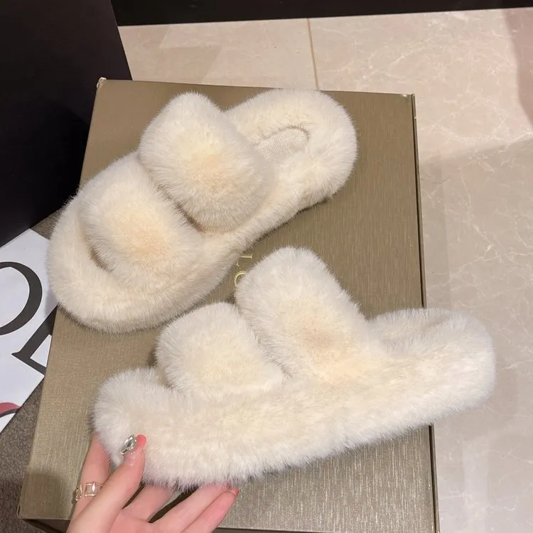 Comfortable Breathable Non-Slip Plush Flats