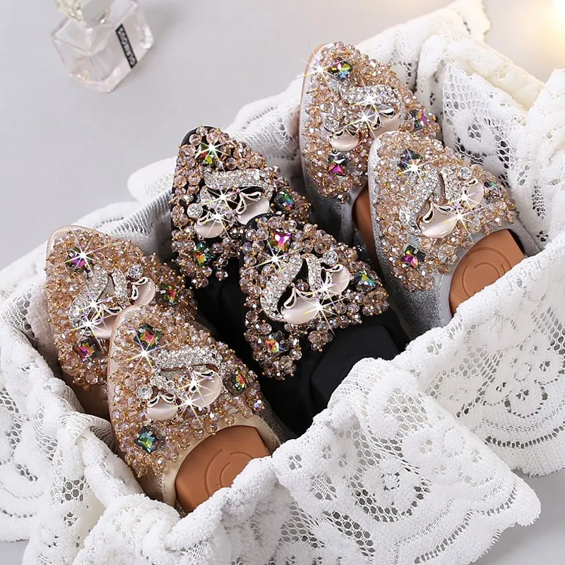 Comfortable Luxury Rhinestone Embellished Ballerina Flats