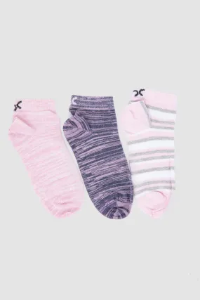 Cotton Ankle Socks - 3 Pairs