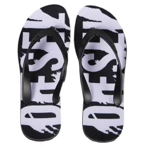 Diesel Splish Flip Flops Sandals - Black / White