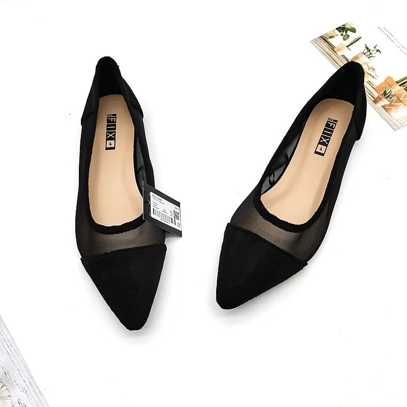 Flat Pointed Lace Breathable Flats With Soft Soles