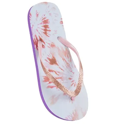 Flip Flops Ladies Orange Tie Dye