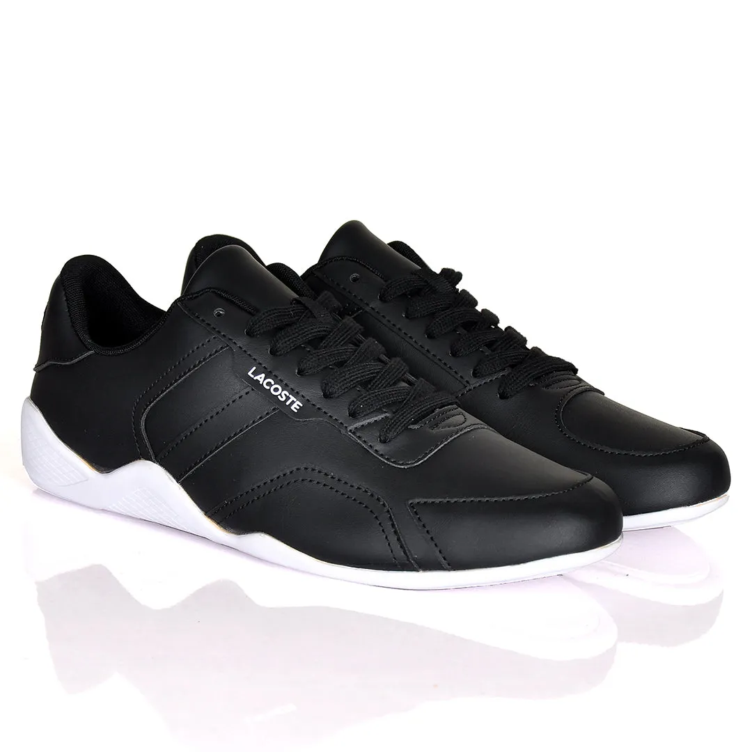 Iconic Men's Breathable Leather Black and White Sneakers