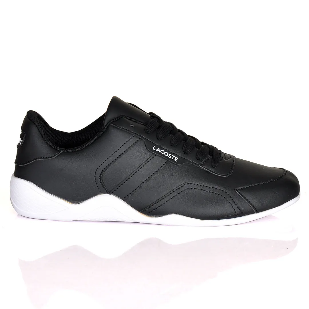 Iconic Men's Breathable Leather Black and White Sneakers