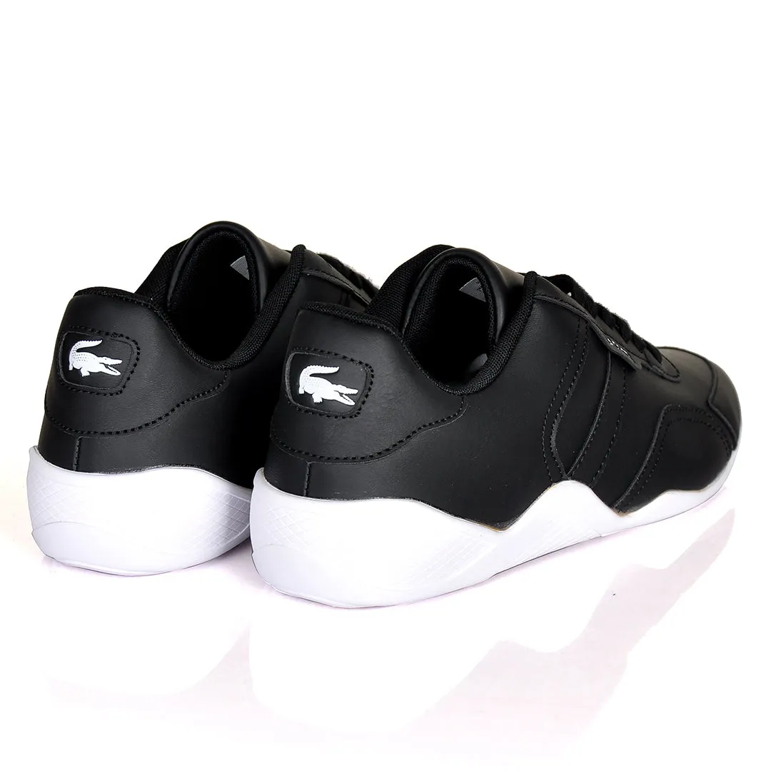 Iconic Men's Breathable Leather Black and White Sneakers