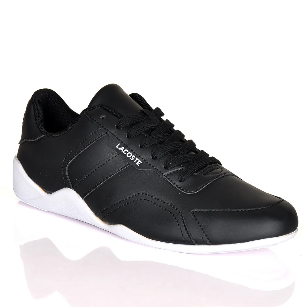 Iconic Men's Breathable Leather Black and White Sneakers