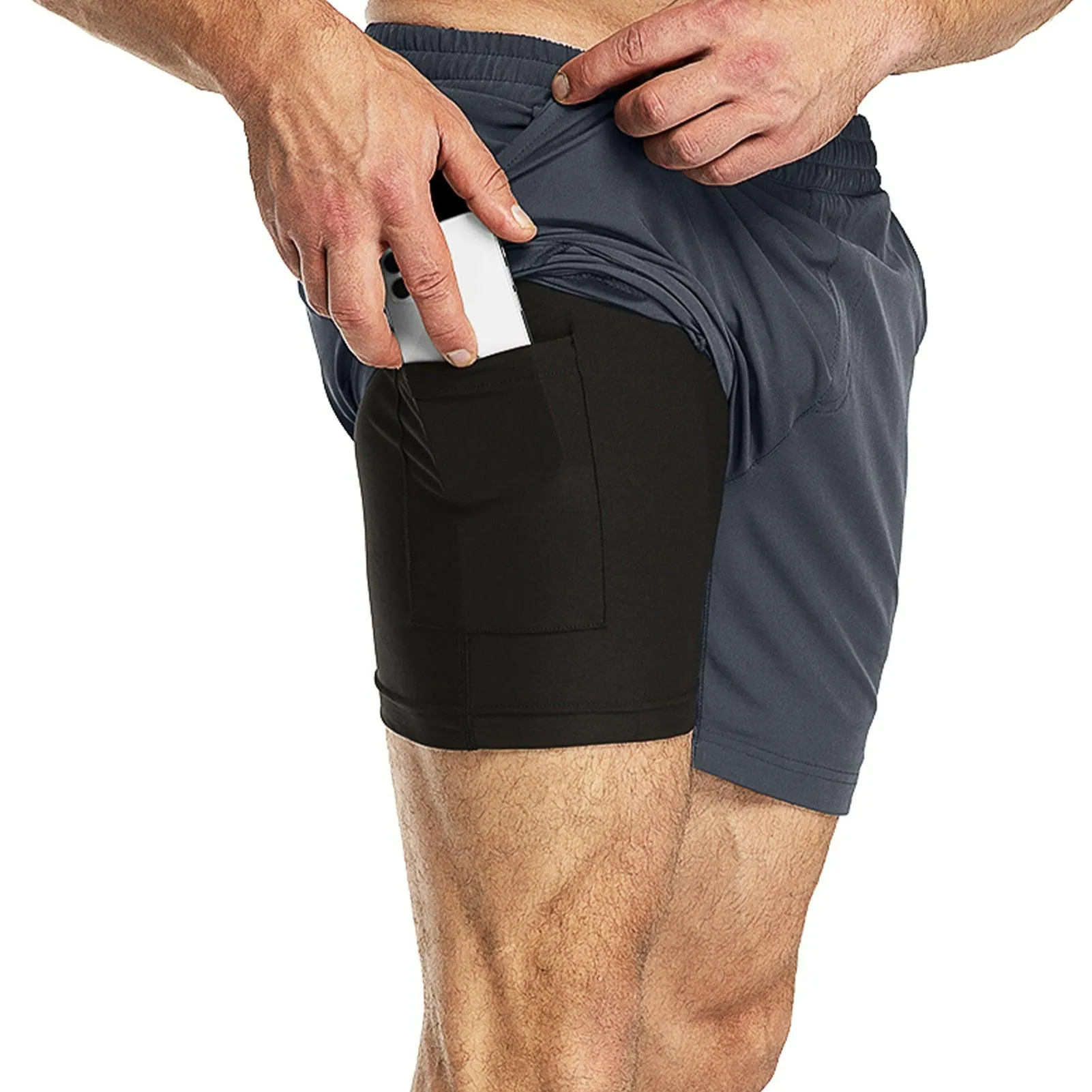 Men's 7" Running Shorts with 3 Pockets