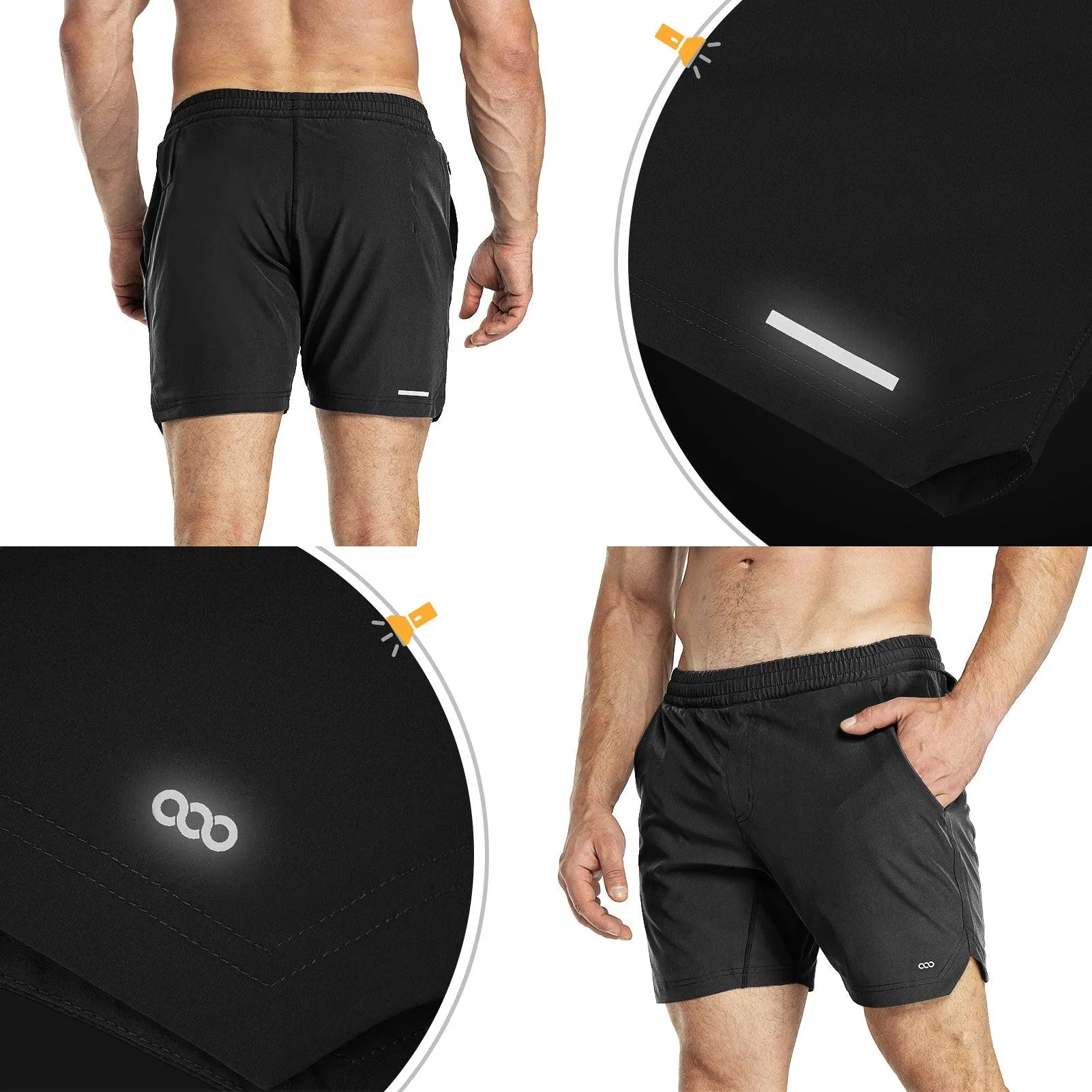 Men's 7" Running Shorts with 3 Pockets