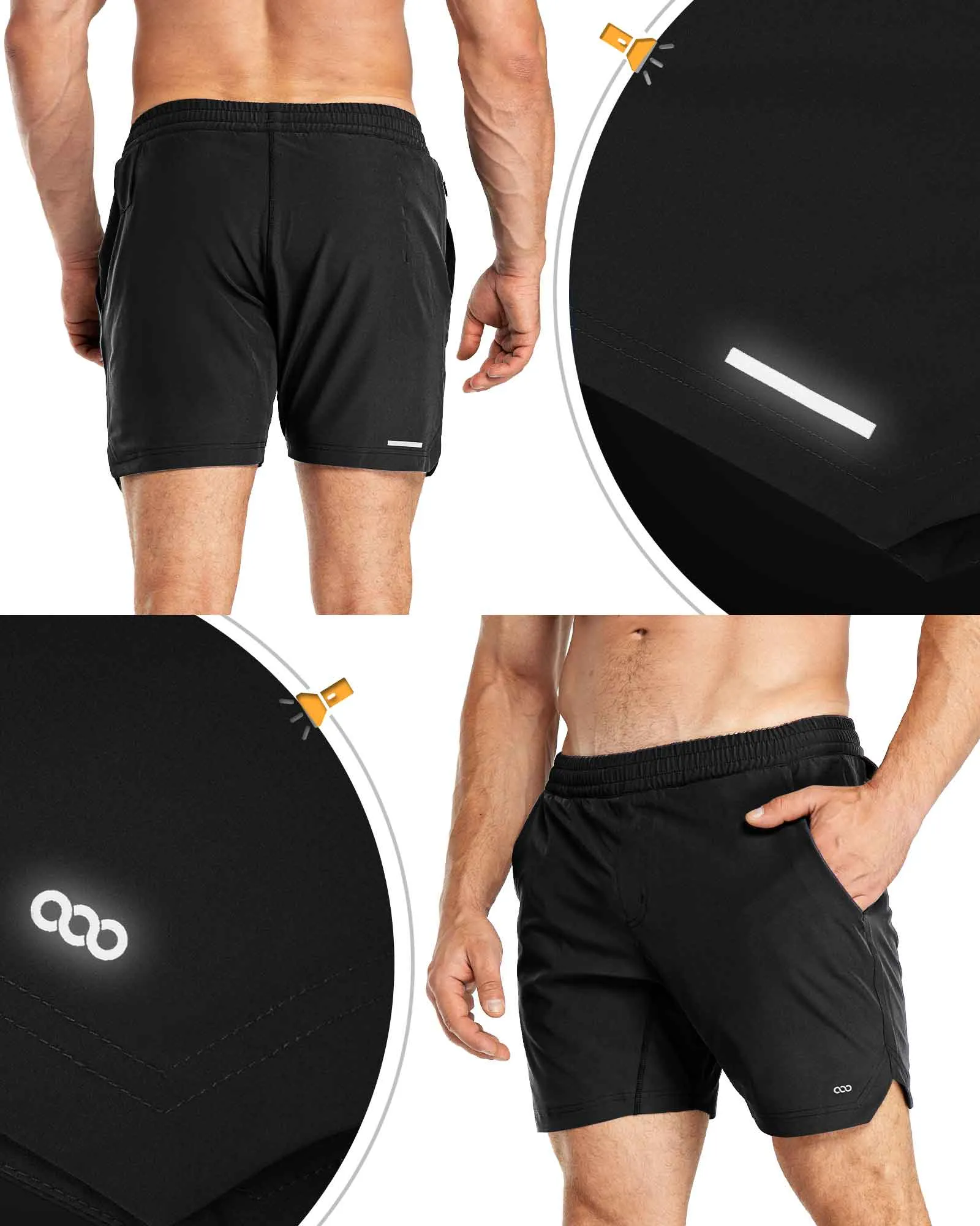 Men's 7" Running Shorts with 3 Pockets