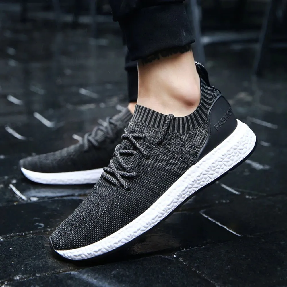 Men's Breathable Lace-Up Casual Sneakers Large Size