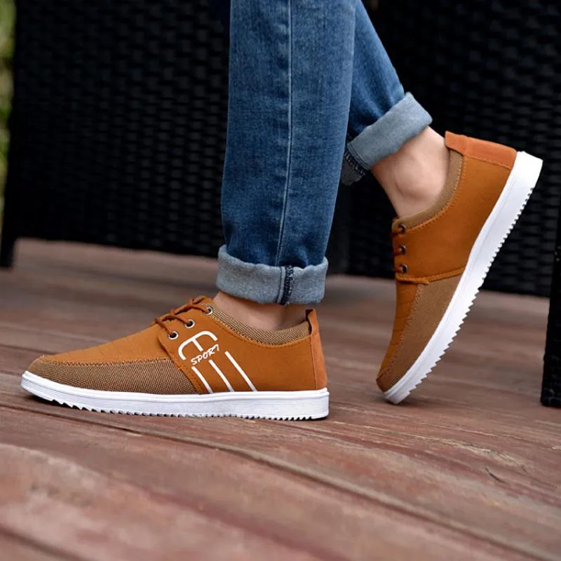 Men's Casual Breathable Canvas Flat Shoes