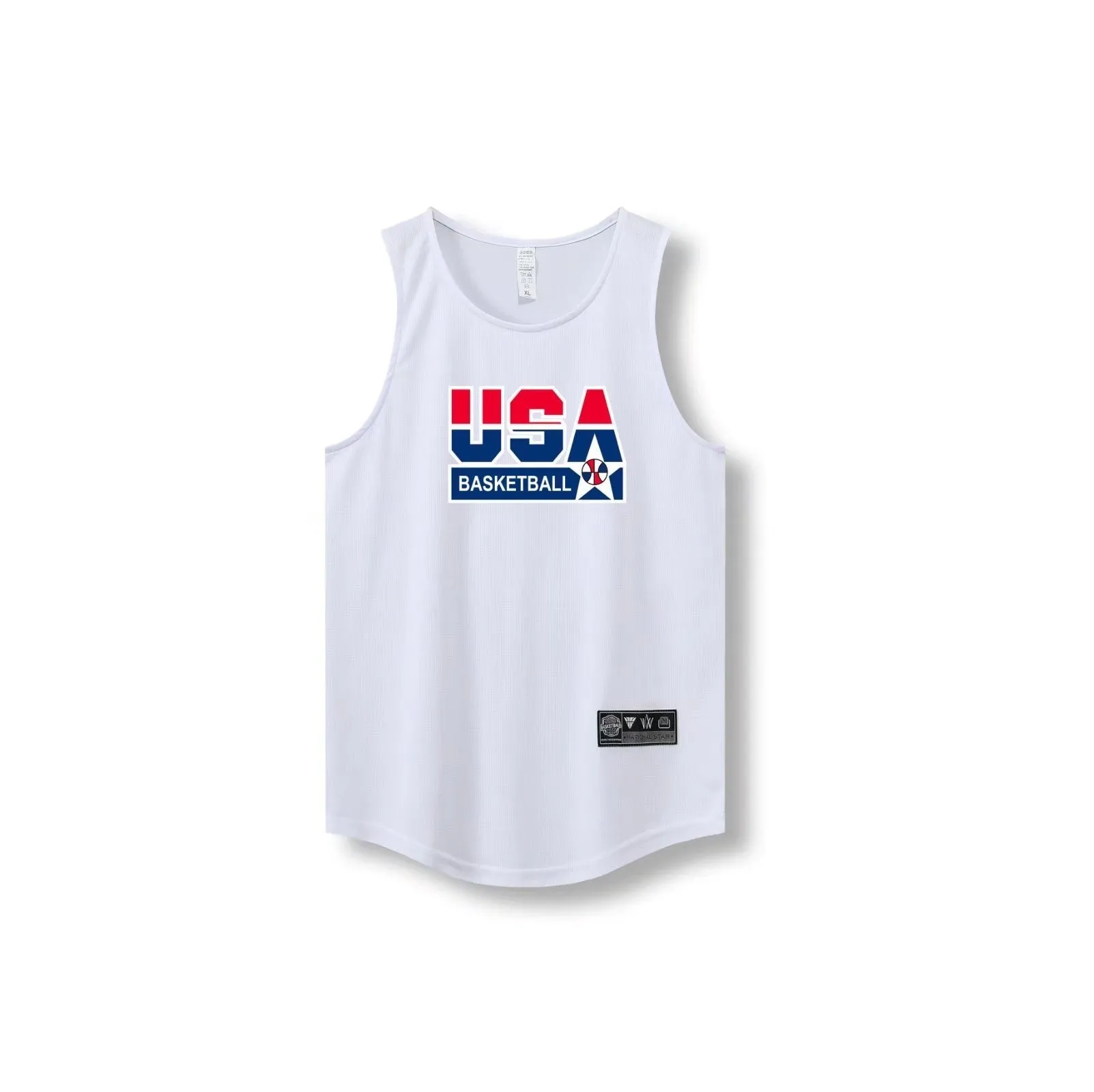 Outdoor Street Basketball Gym Sleeveless Letter Print Shirt