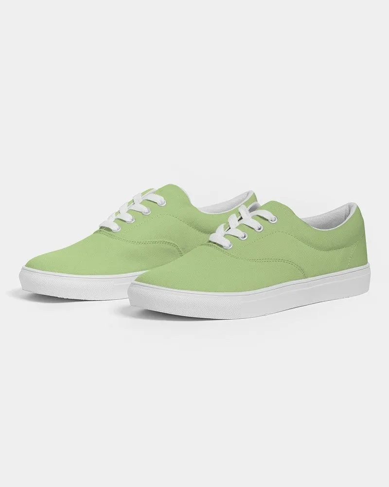 Pastel Warm Green Men's Canvas Sneakers | Men's | Bright Pastel Warm Green | C30M0Y60K0