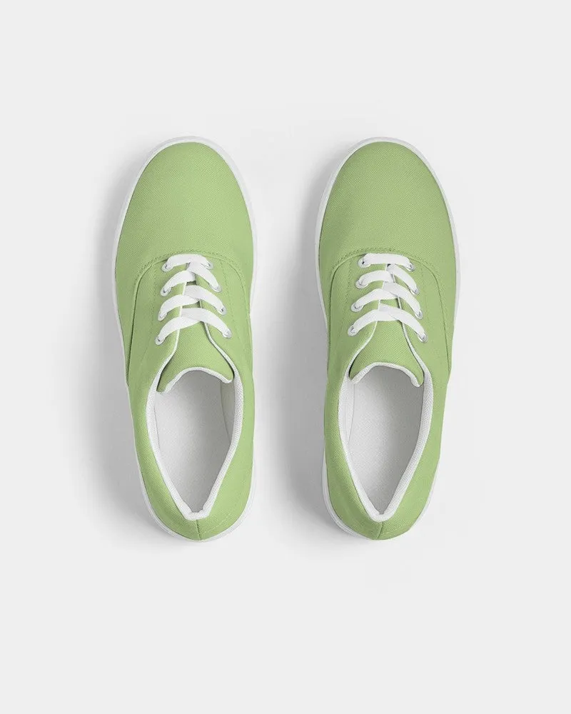 Pastel Warm Green Men's Canvas Sneakers | Men's | Bright Pastel Warm Green | C30M0Y60K0