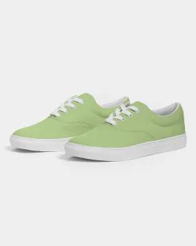 Pastel Warm Green Men's Canvas Sneakers | Men's | Bright Pastel Warm Green | C30M0Y60K0