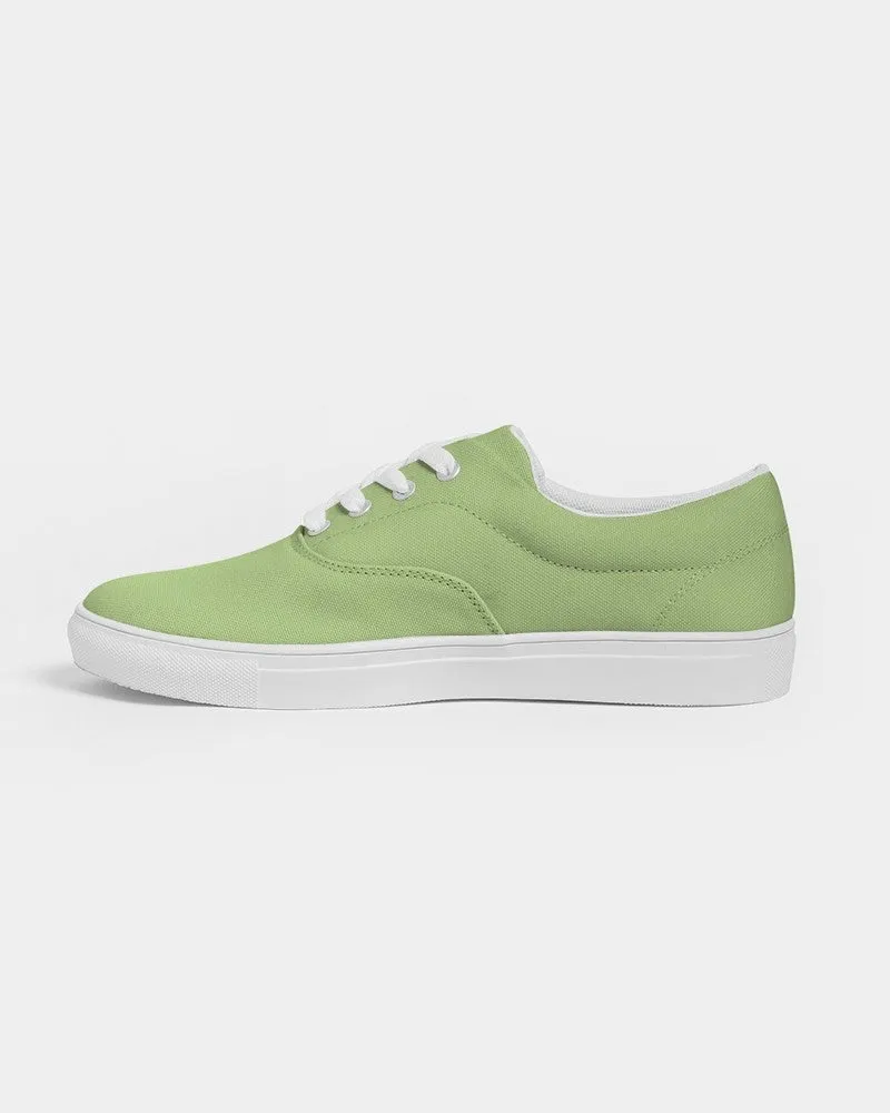 Pastel Warm Green Men's Canvas Sneakers | Men's | Bright Pastel Warm Green | C30M0Y60K0