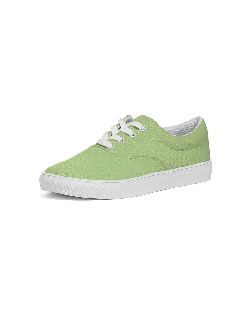 Pastel Warm Green Men's Canvas Sneakers | Men's | Bright Pastel Warm Green | C30M0Y60K0