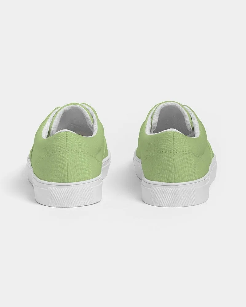 Pastel Warm Green Men's Canvas Sneakers | Men's | Bright Pastel Warm Green | C30M0Y60K0