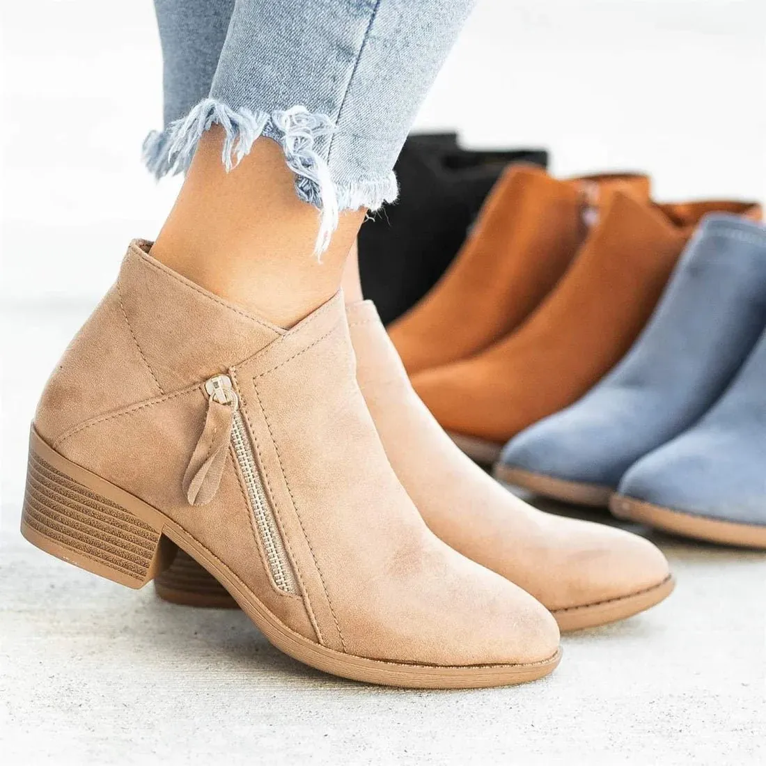 Side-Zip Ankle Boots