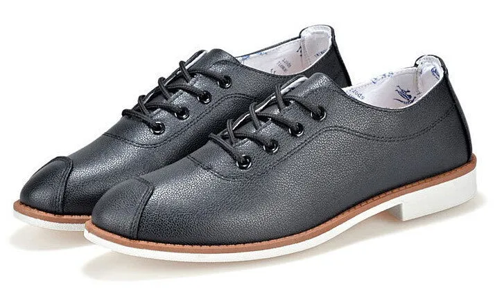 Solid Color PU Leather Casual Men's Shoes